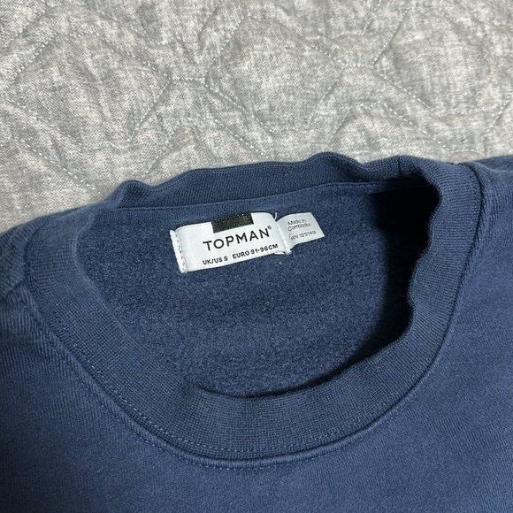 3 for $15 Deal - Topman Blue Short sleeve sweatshirt - Picture 2 of 4